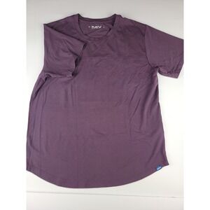 KAVU Womens Purple Short Sleeve Crew Neck Casual T Shirt Size LI